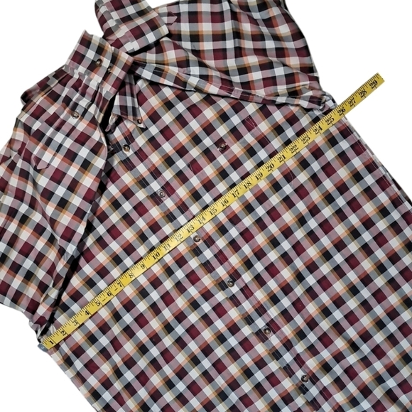 Orvis Button Down Shirt Men’s XL Blue Red Plaid 100% Cotton Classic Fit - Picture 5 of 9